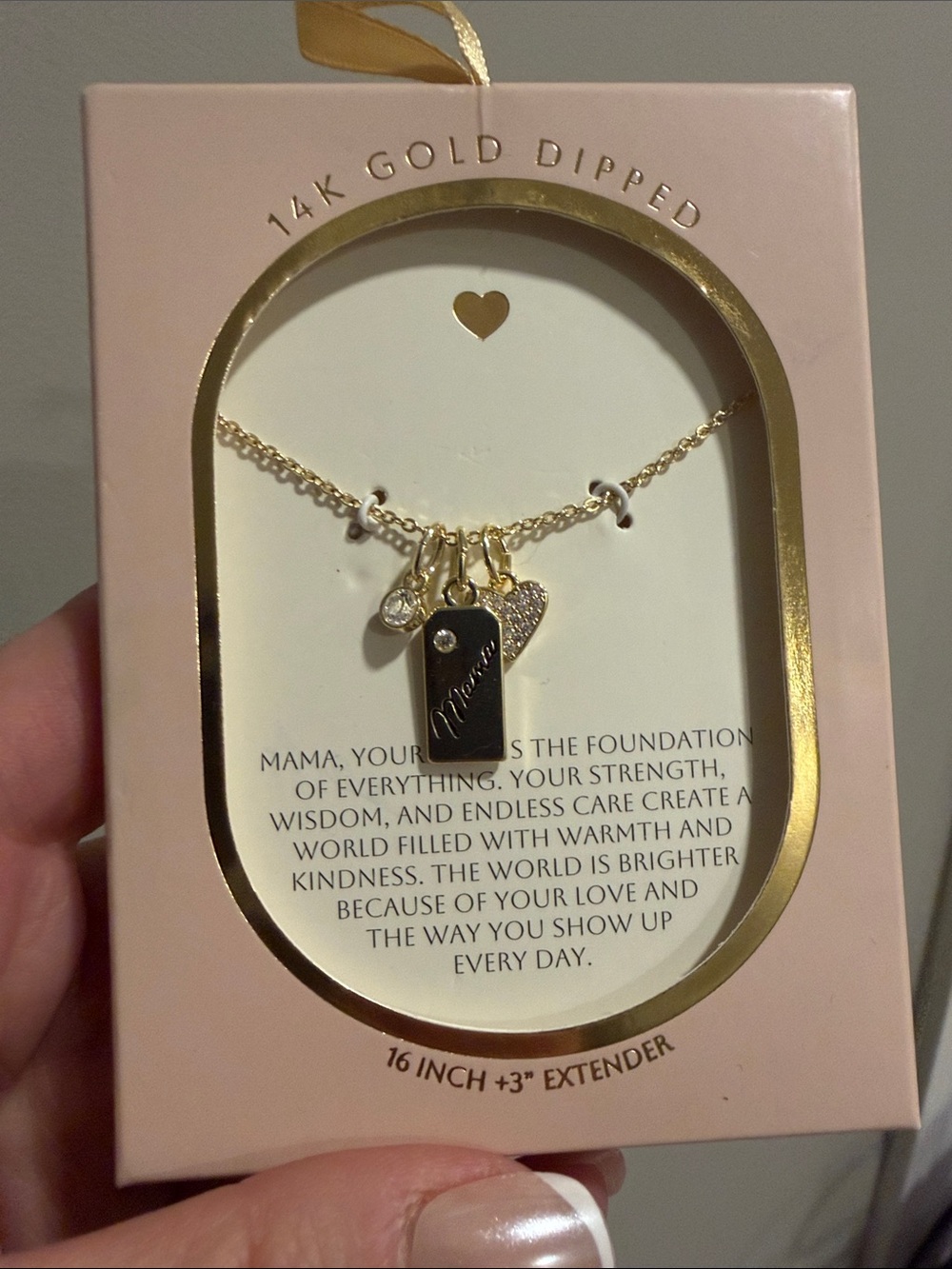 a new day Gold Dipped Mama Charm Necklace